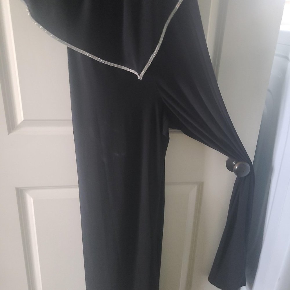 MSK Black Rhinestone Trim Jumpsuit - Size Medium - Picture 2 of 4